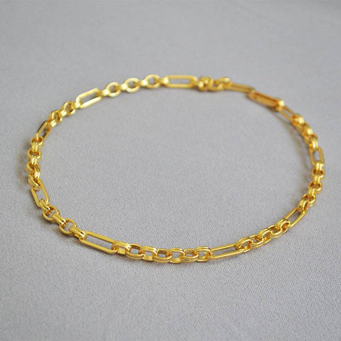 Modern Interlocking Gold Chain Necklace - Zafari Studio Jewelry